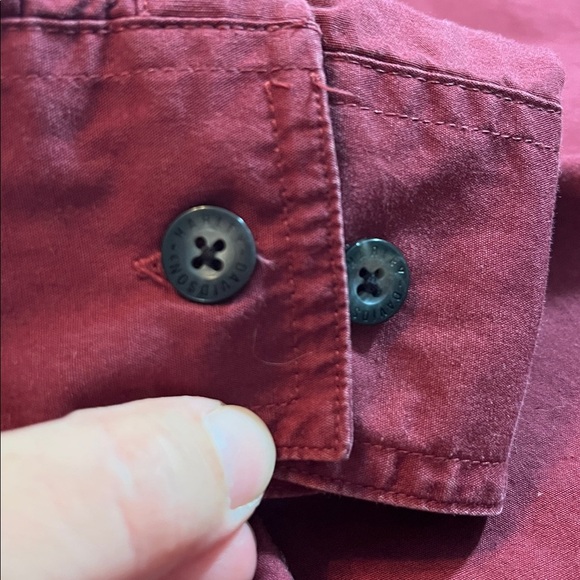 Harley-Davidson Men's Maroon Button-Down Shirt 100% Cotton Logo HOG Bikercore - Picture 8 of 9